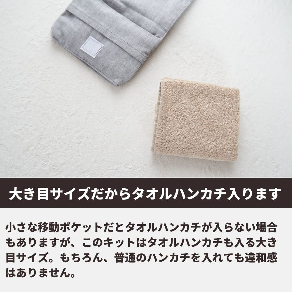 【生地・マジックテープ・型紙】デコれる移動ポケットキット2set