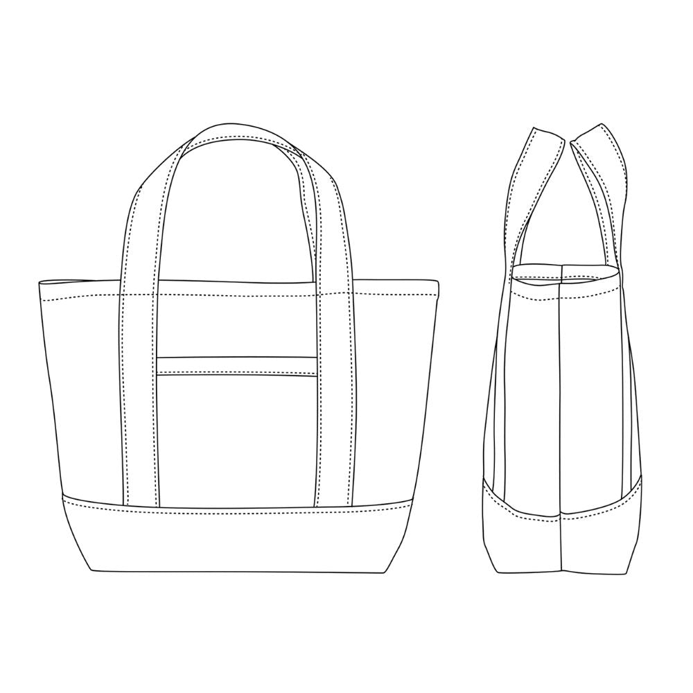裏地なしで綺麗に作れるトートバック型紙