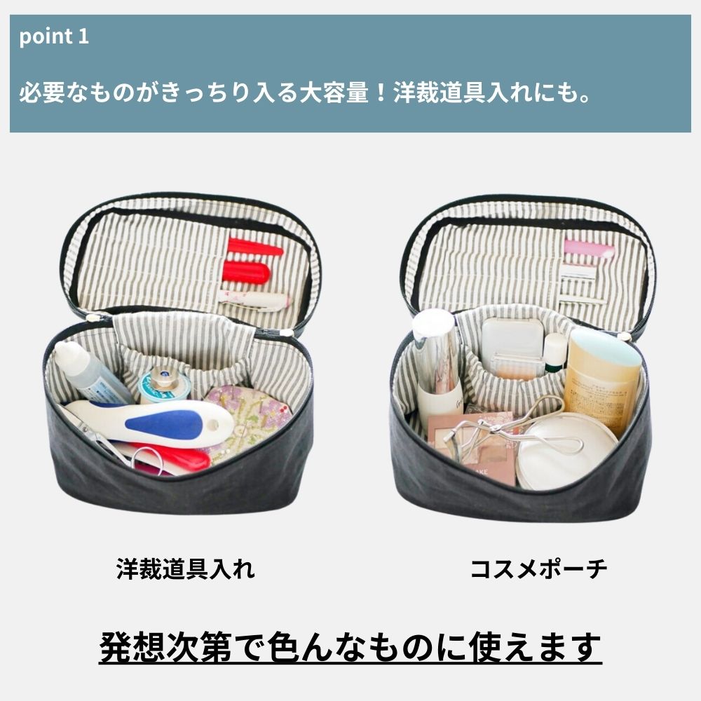 10-032バニティポーチ型紙3サイズ