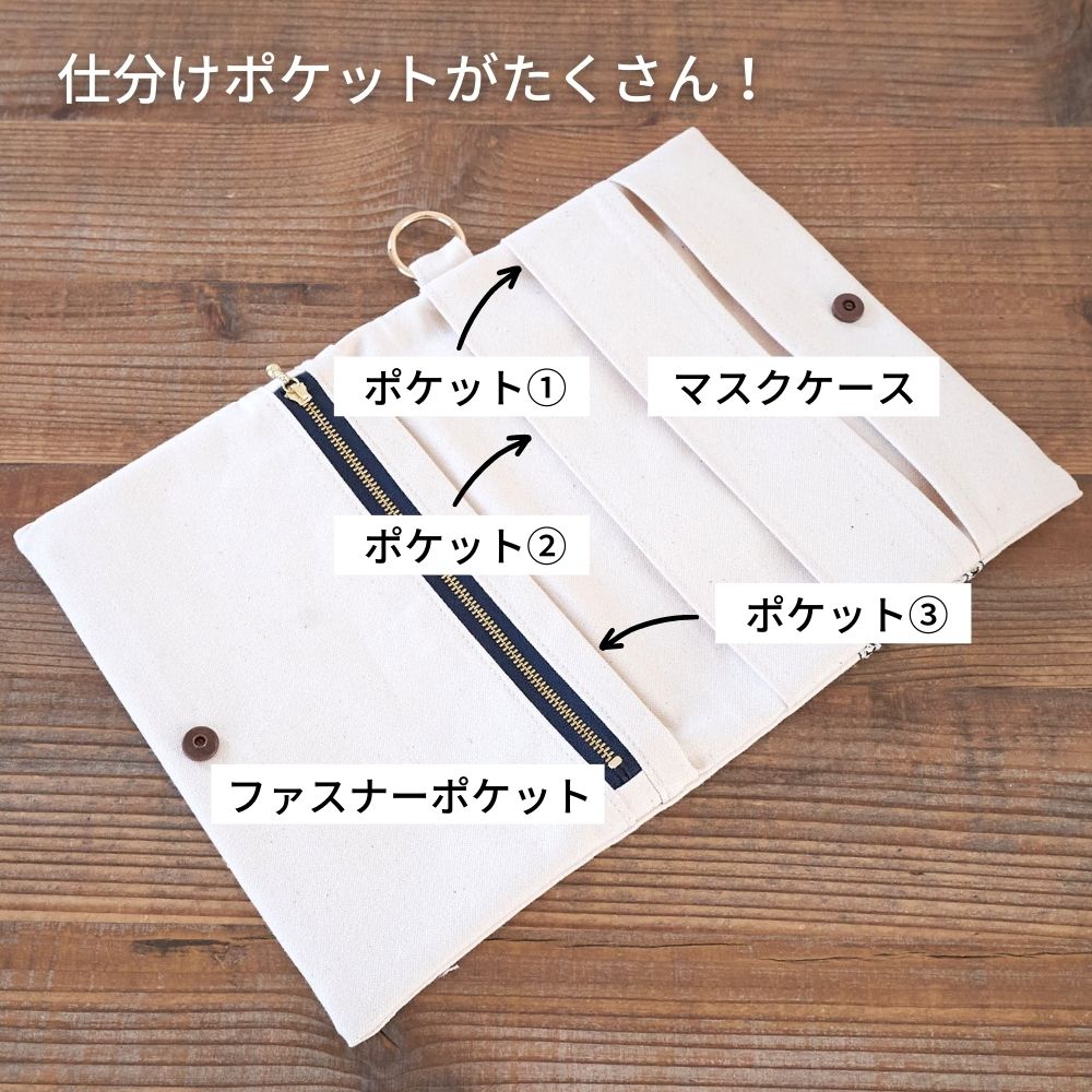 10-0382つ折りマルチケースの型紙