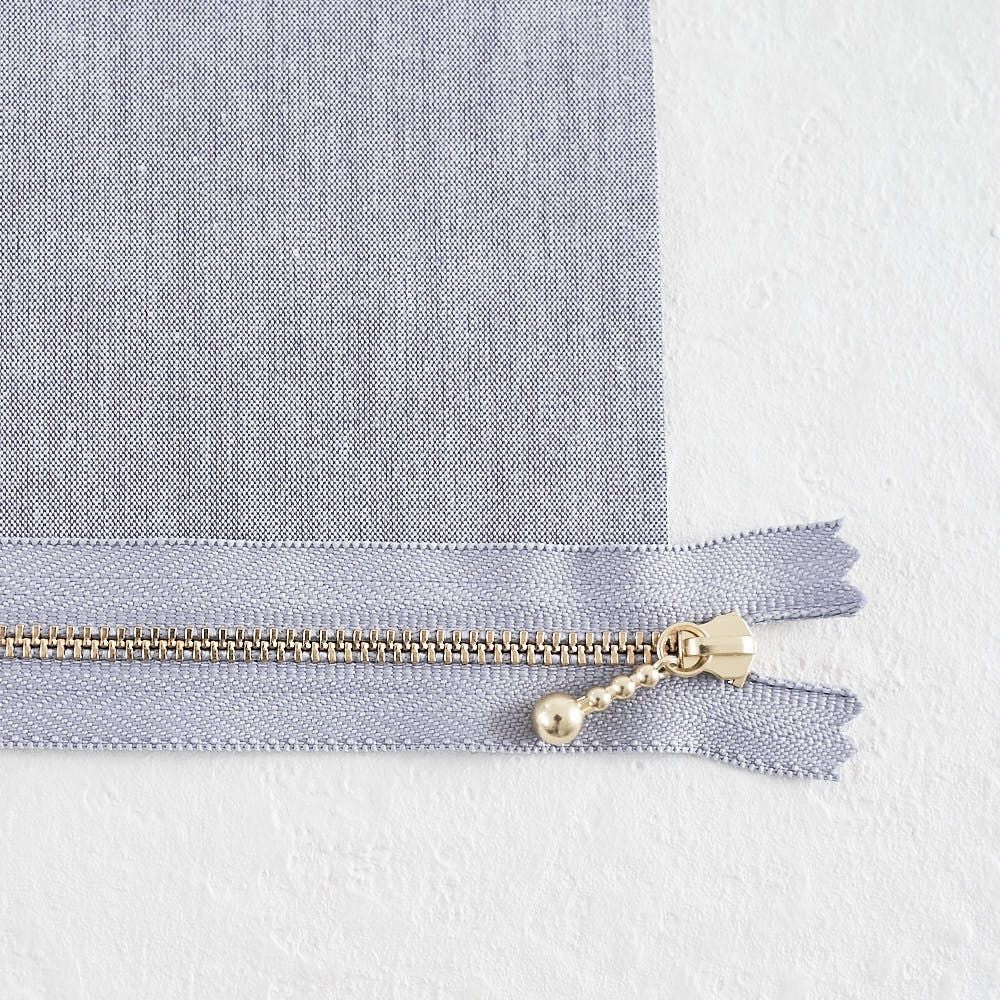 長さが選べる！玉付きファスナー ゴールド 12cm/20cm 全41色