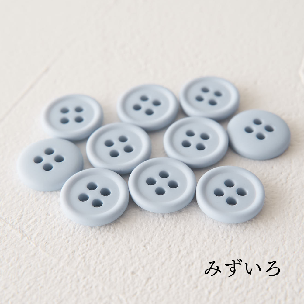 オリジナル副資材 マットカラーボタン 11.5mm 全38色【No.3】14カラー 10個入 【商用可能】