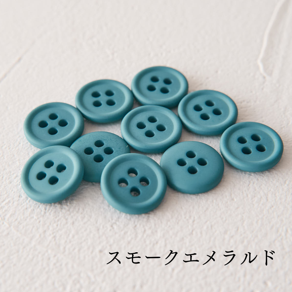 オリジナル副資材 マットカラーボタン 11.5mm 全38色【No.3】14カラー 10個入 【商用可能】