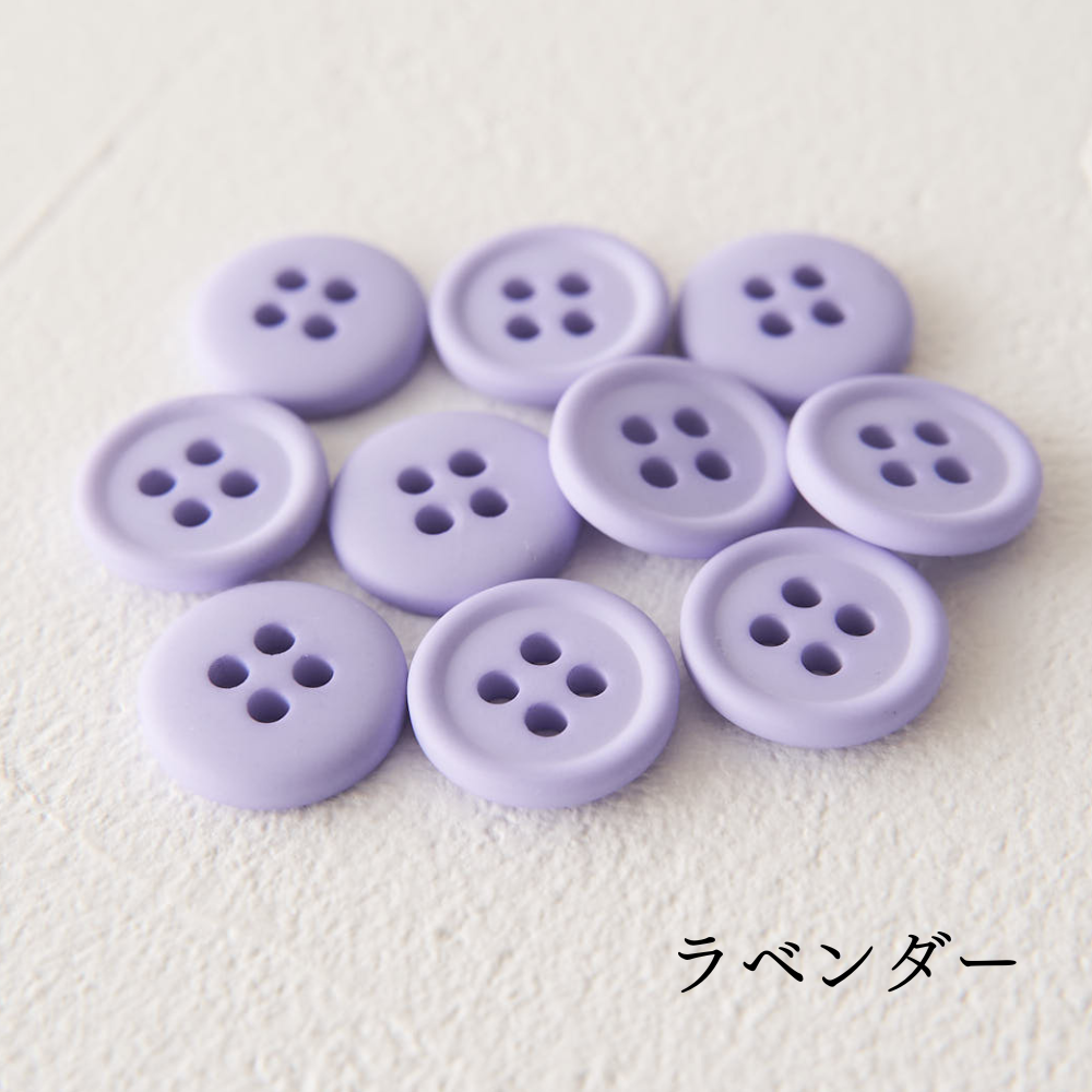 オリジナル副資材 マットカラーボタン 11.5mm 全38色【No.3】14カラー 10個入 【商用可能】