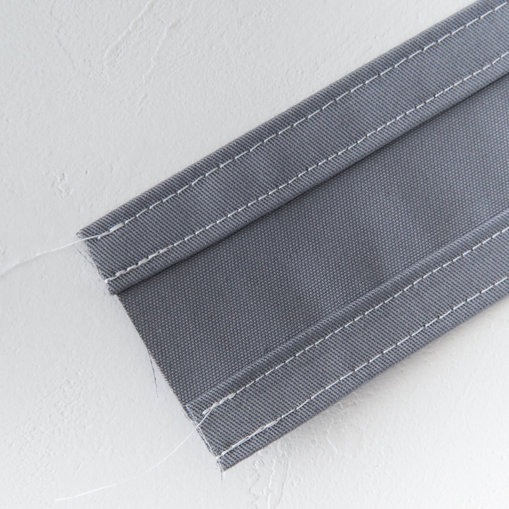 綿ポリ混紡16sツイル#16グレー