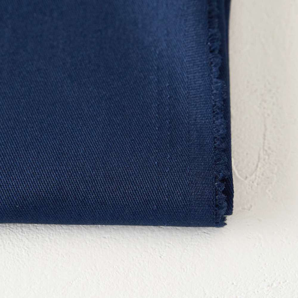 綿ポリ混紡16sツイル#23ネイビーブルー