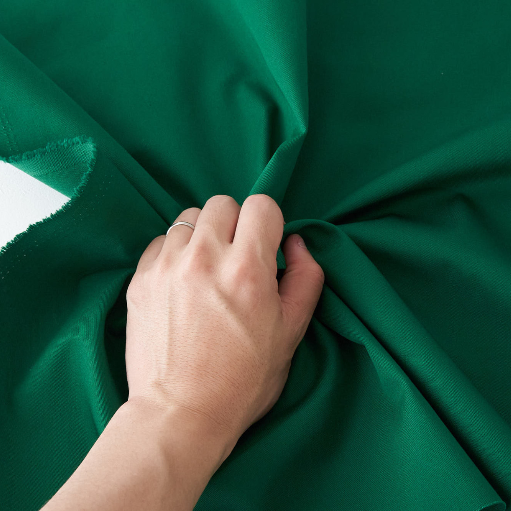 綿ポリ混紡16sツイル#28グリーン