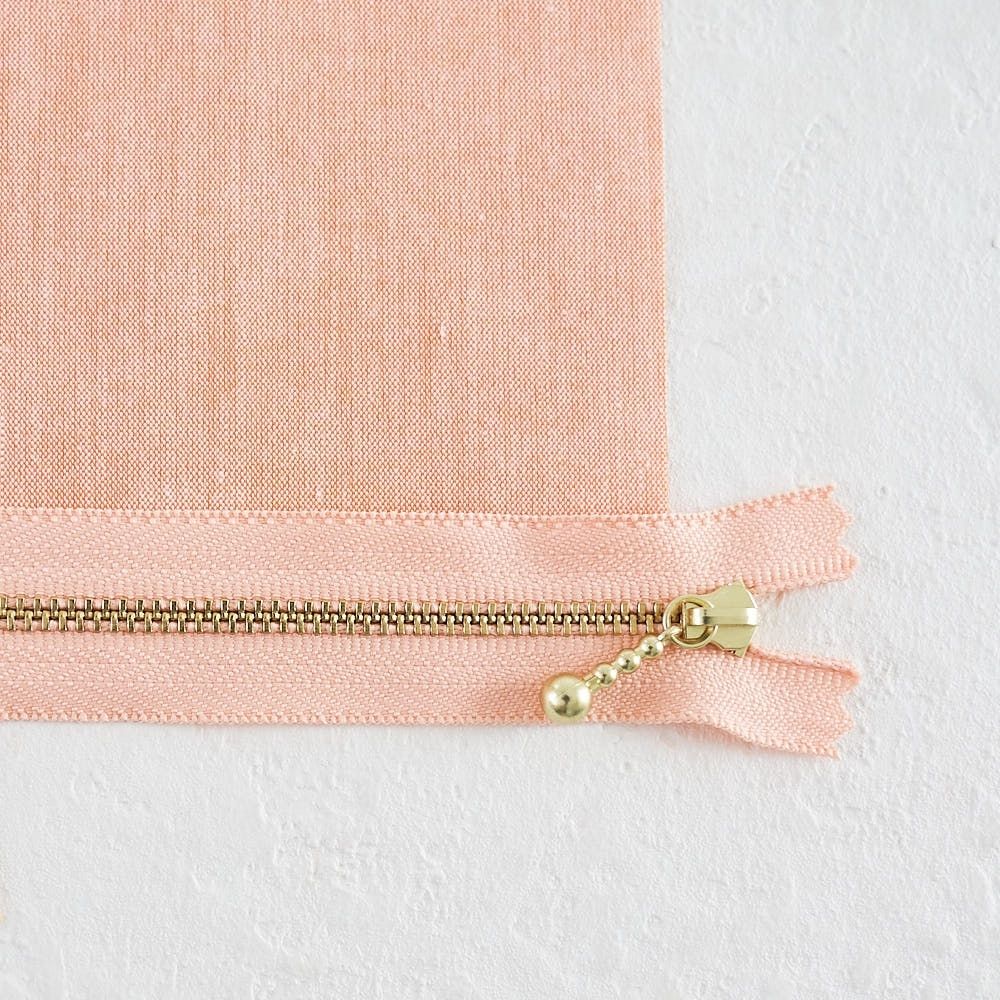 長さが選べる！玉付きファスナー ゴールド 12cm/20cm 全41色
