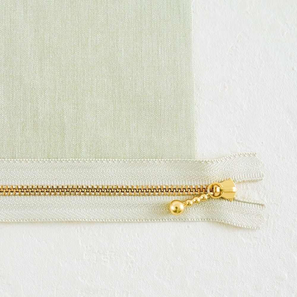 長さが選べる！玉付きファスナー ゴールド 12cm/20cm 全41色
