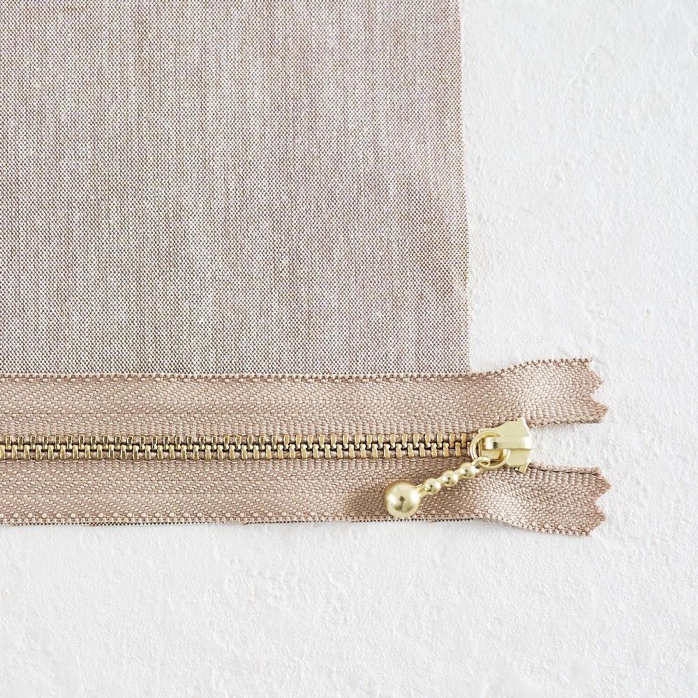 長さが選べる！玉付きファスナー ゴールド 12cm/20cm 全41色