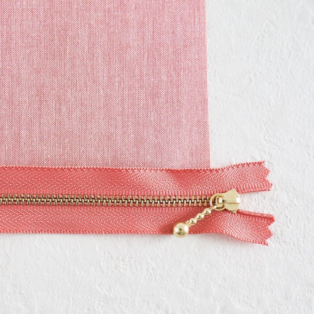 長さが選べる！玉付きファスナー ゴールド 12cm/20cm 全41色