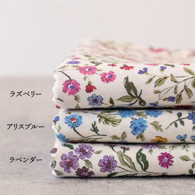 コットン ブロード 花柄プリント 3色