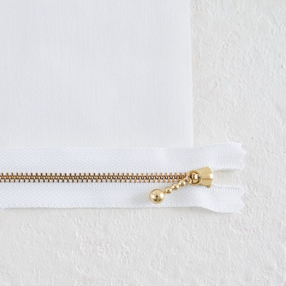 長さが選べる！玉付きファスナー ゴールド 12cm/20cm 全41色