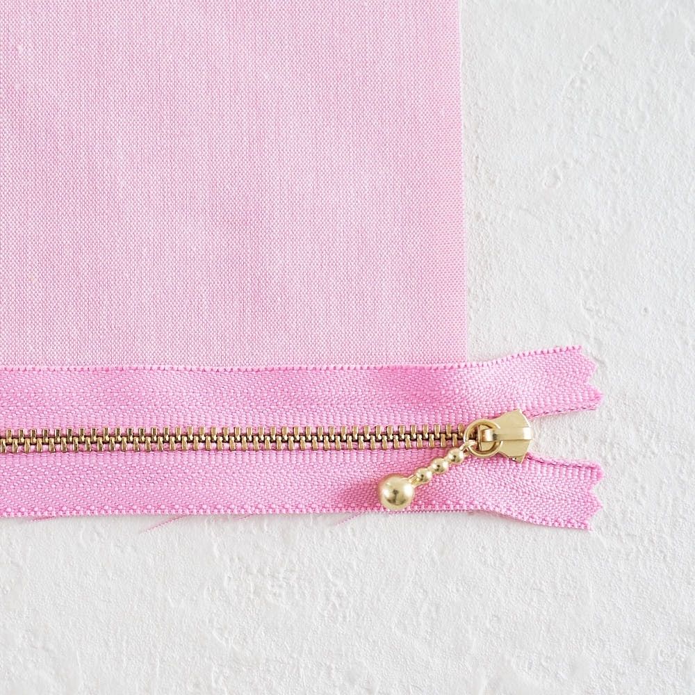 長さが選べる！玉付きファスナー ゴールド 12cm/20cm 全41色