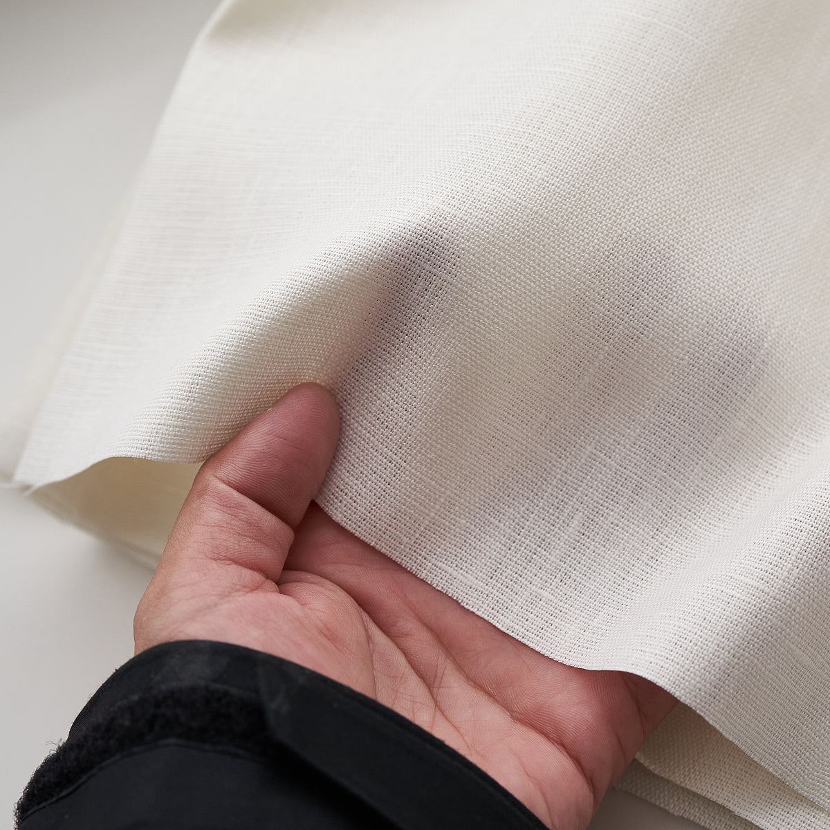 麻 平織 オフホワイト 2 #カラー_オフホワイト