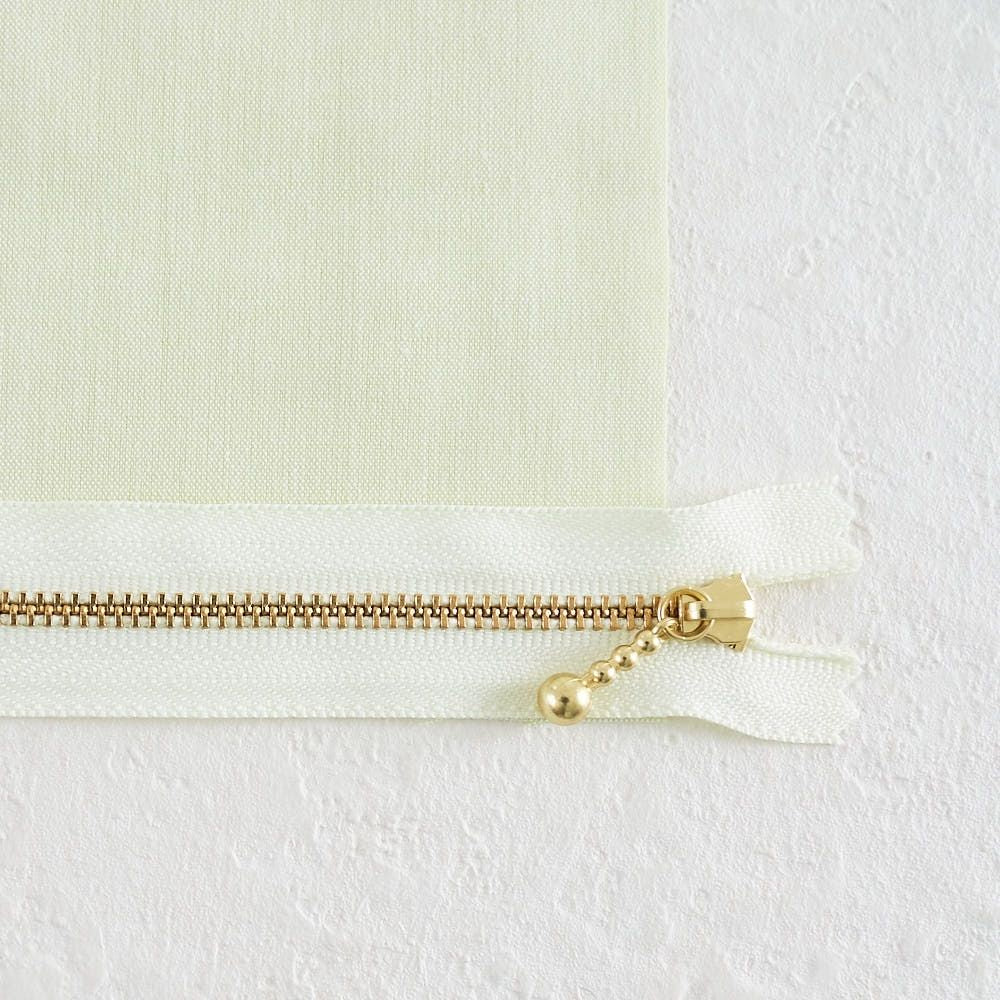 長さが選べる！玉付きファスナー ゴールド 12cm/20cm 全41色