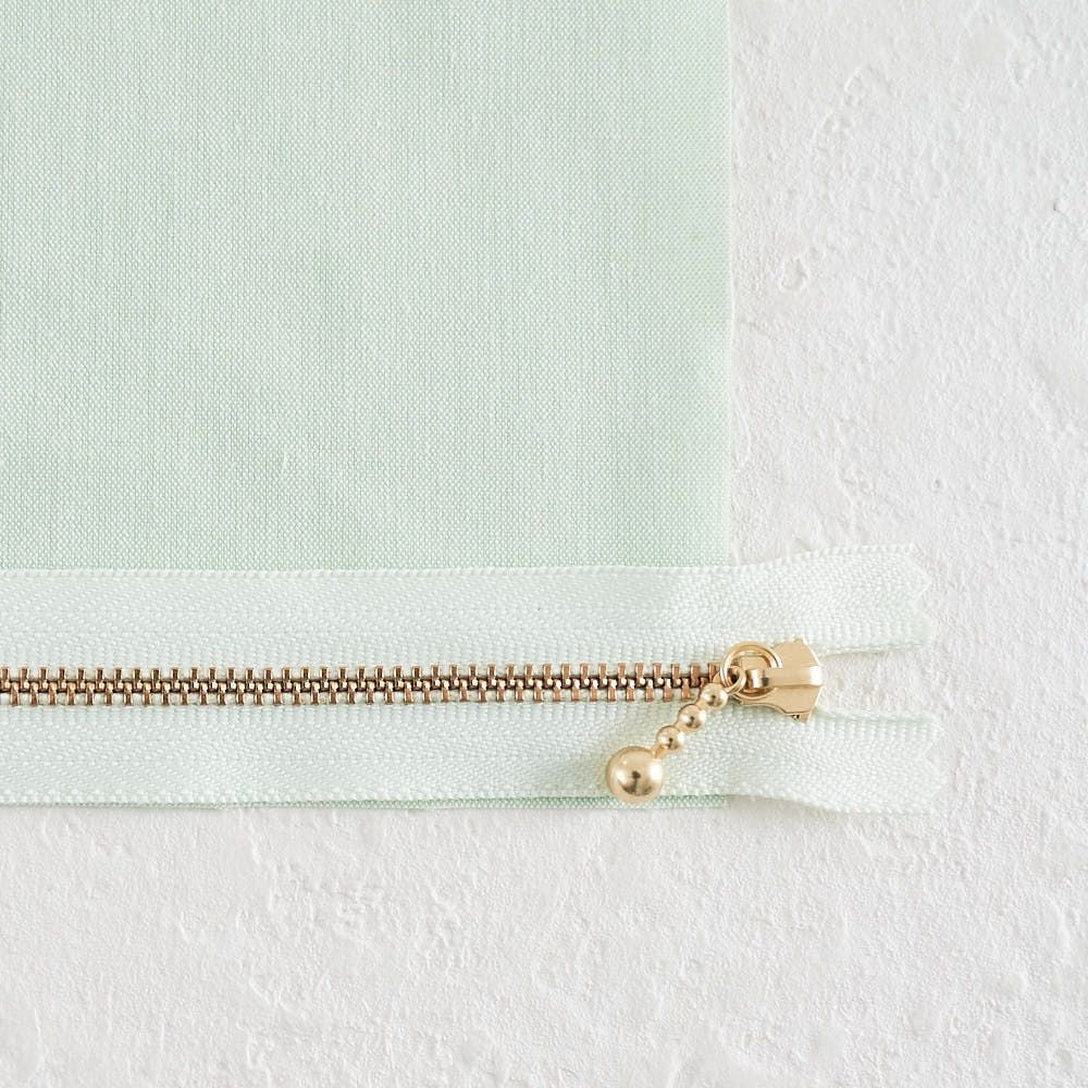 長さが選べる！玉付きファスナー ゴールド 12cm/20cm 全41色
