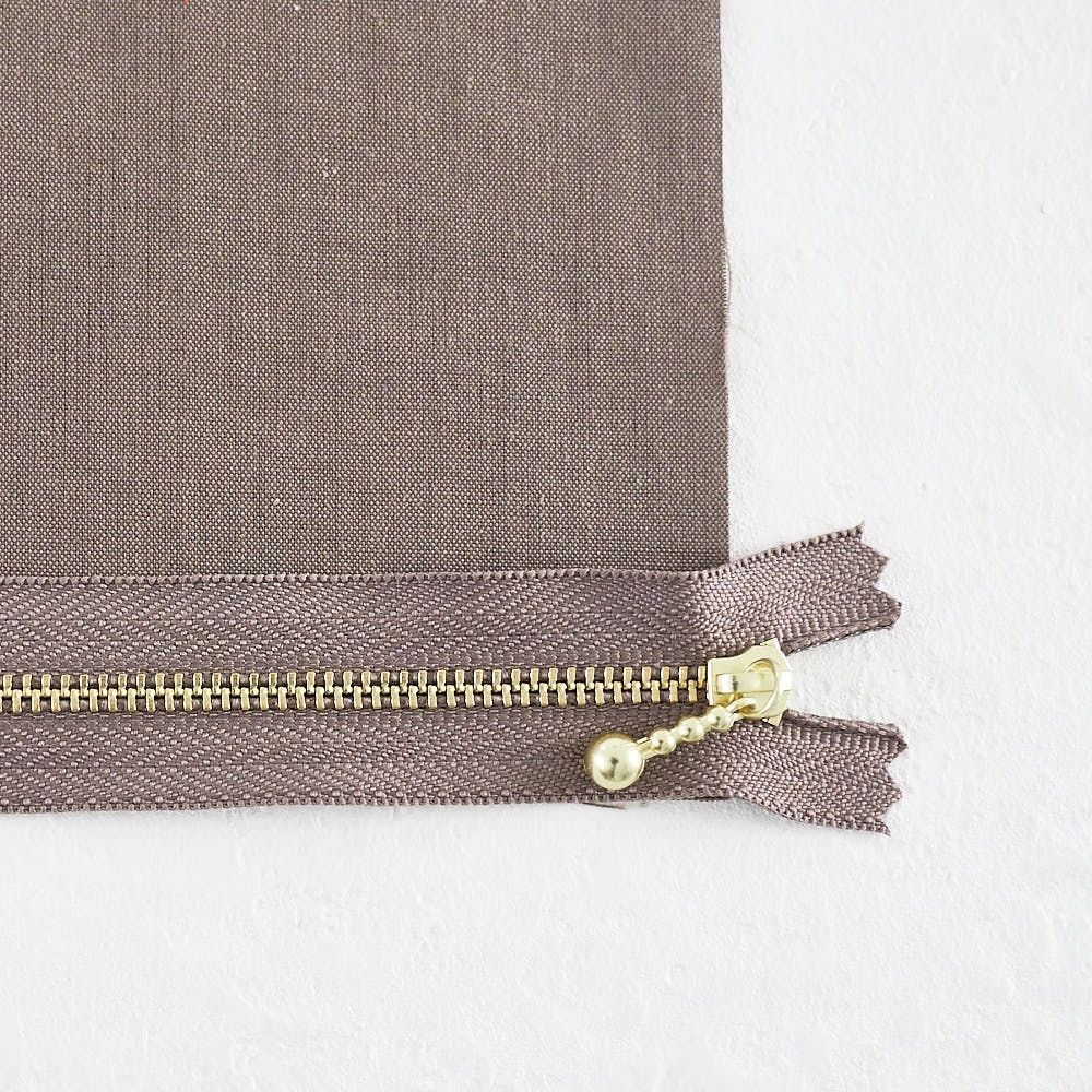 長さが選べる！玉付きファスナー ゴールド 12cm/20cm 全41色