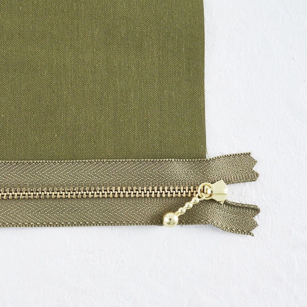 長さが選べる！玉付きファスナー ゴールド 12cm/20cm 全41色