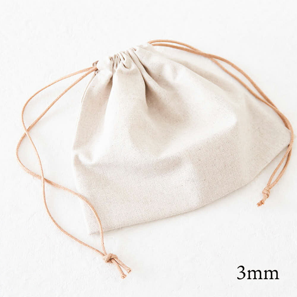 オーガニックコットン　3mm/5mm 丸紐 7color 1m単位