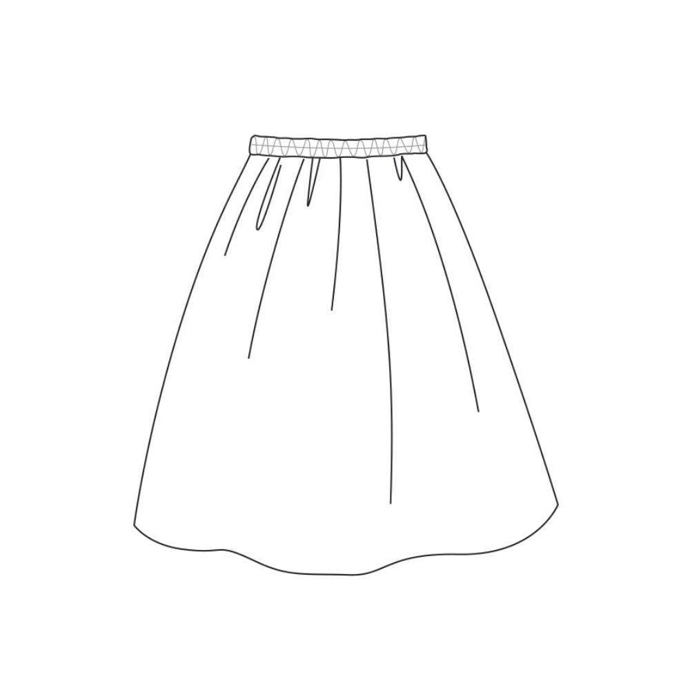 ギャザースカートの型紙【商用利用可】メール便5個まで