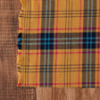 コットン タータンチェック マスタード×ピンク×ブラック×ブルー 50cm単位 108cm幅 0.45mm厚【商用可能】