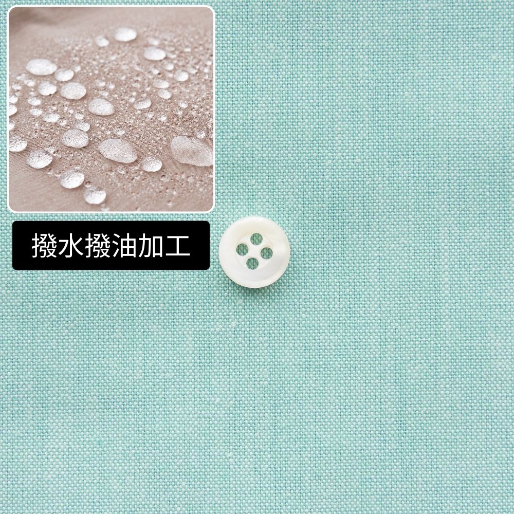撥水撥油加工　綿ポリ交織ダンガリー#105ミントグリーン