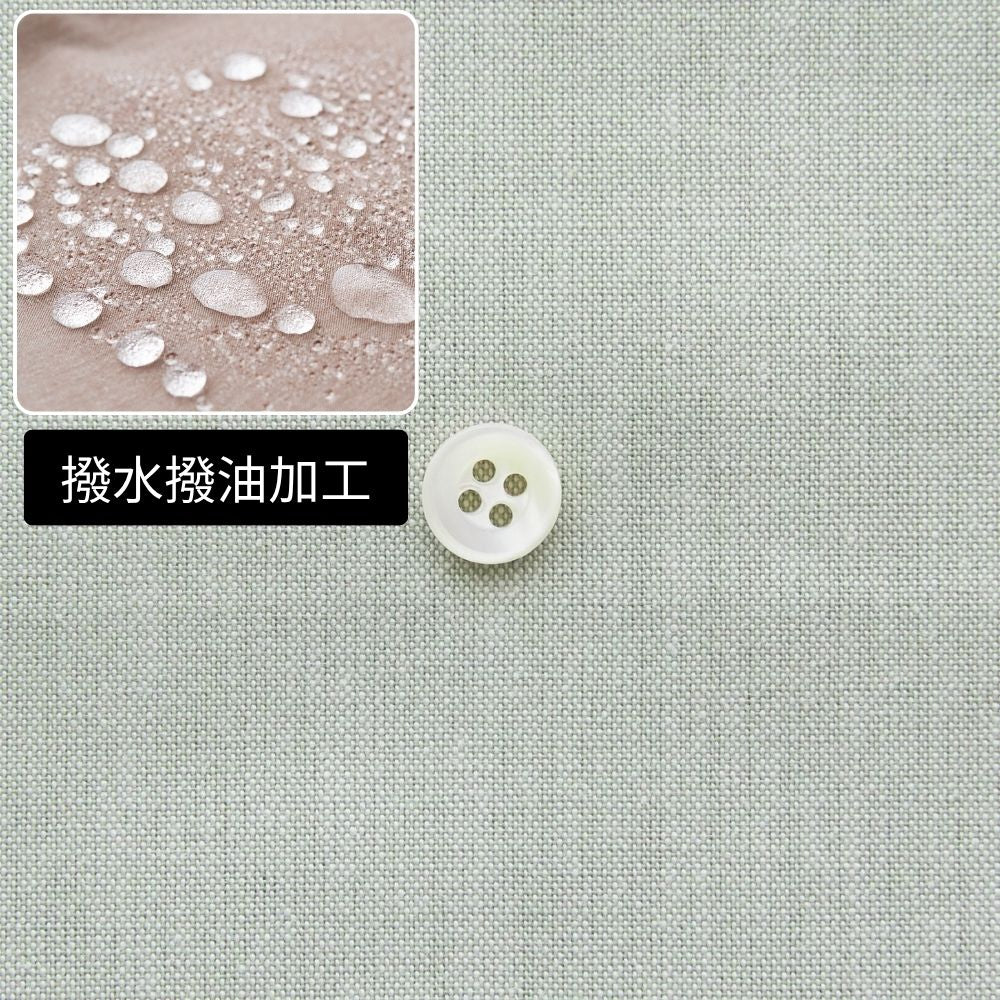 撥水撥油加工　綿ポリ交織ダンガリー#115モスグリーン