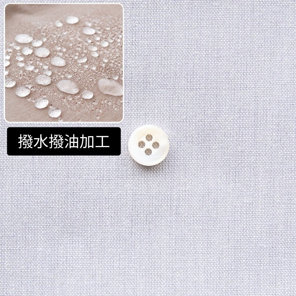 撥水撥油加工　綿ポリ交織ダンガリー#128ペールグレー