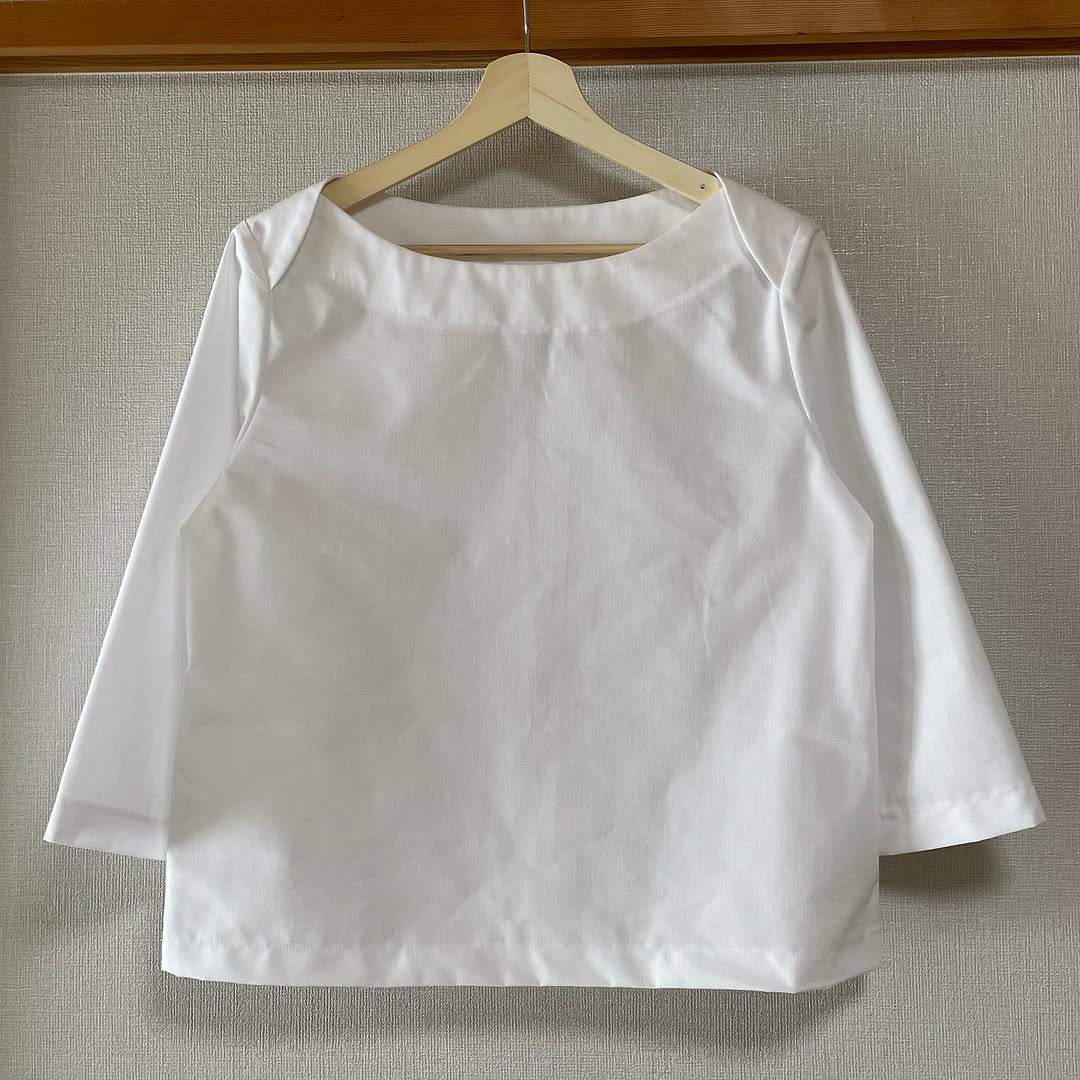 綿ポリダンガリー 無地 大人ブラウス Instagram作品例 Cpme2e6PKLV 1 4500-101#カラー_#101　オフ白