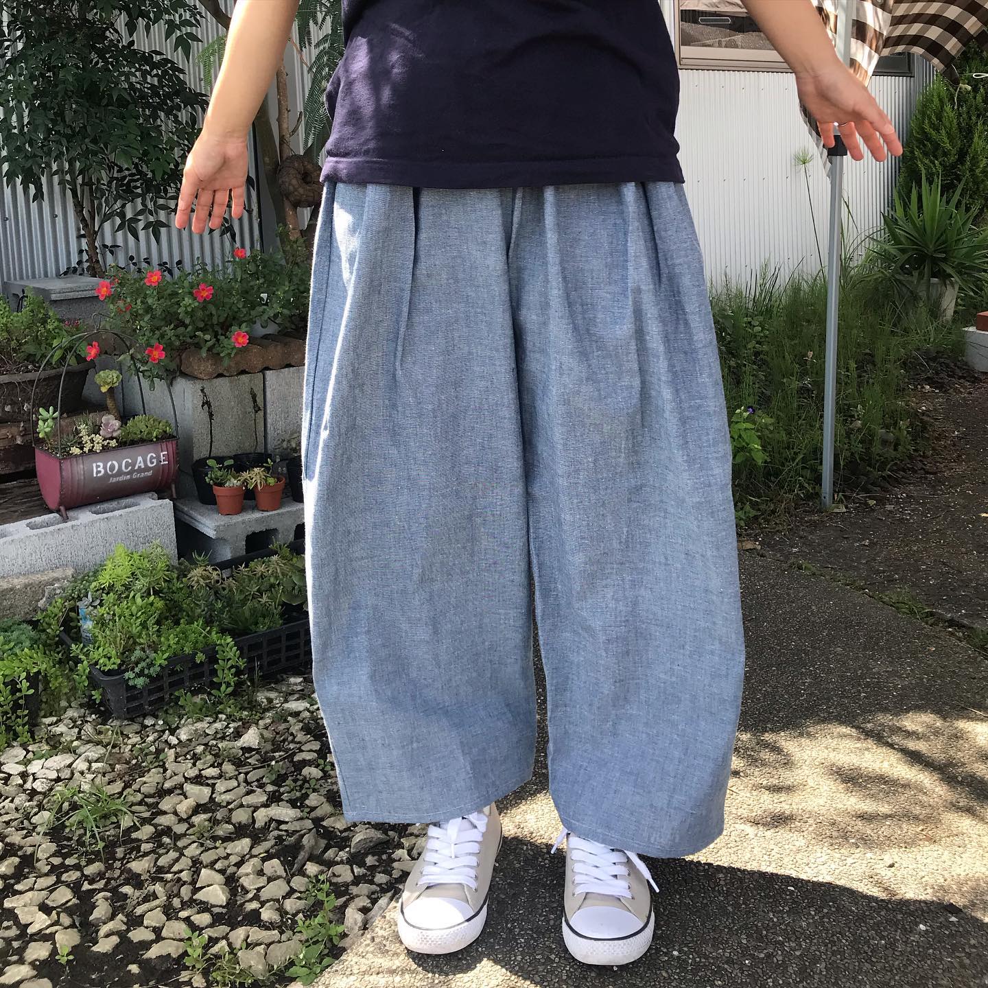 綿ポリダンガリー 無地 大人パンツ Instagram作品例 CTemE67Fir6 1 4500-119#カラー_#119　ネイビー