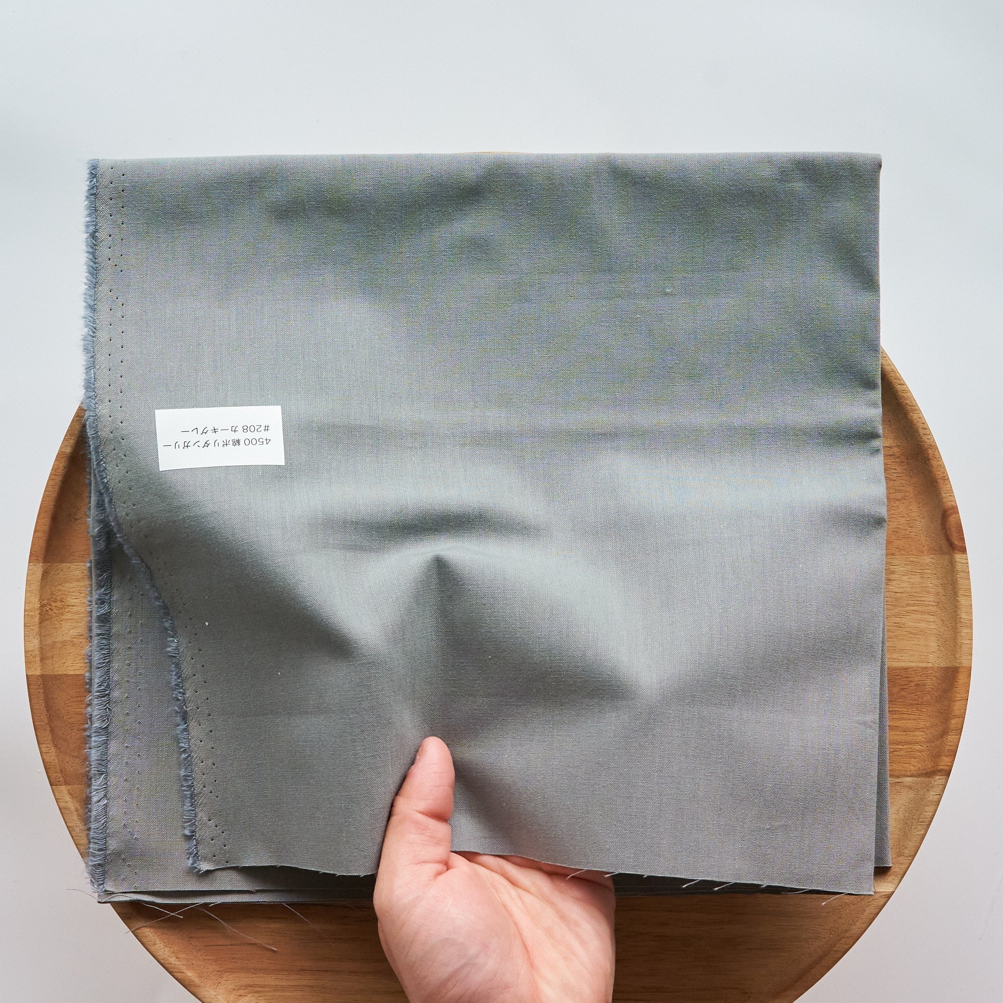 綿ポリ 交織ダンガリー #208カーキグレー