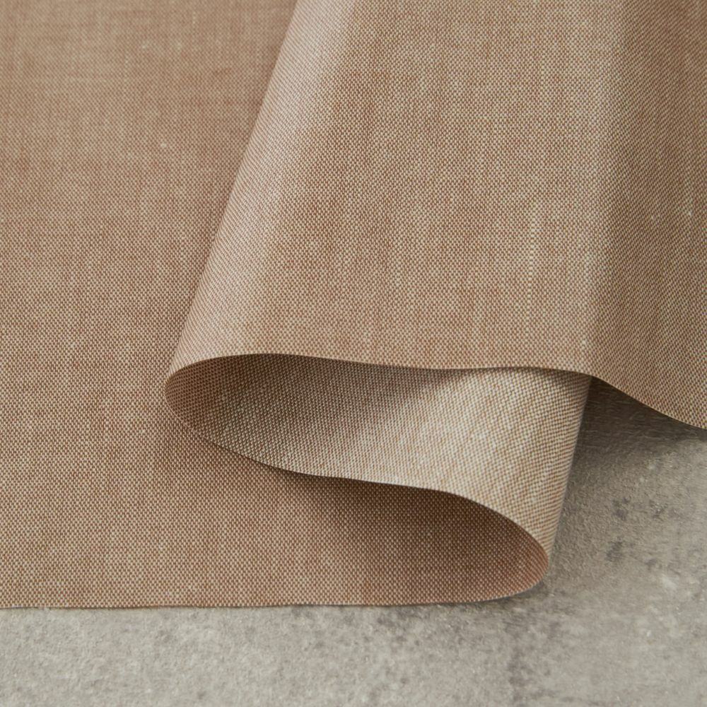 ラミネート加工 綿ポリ交織ダンガリー#116ココア