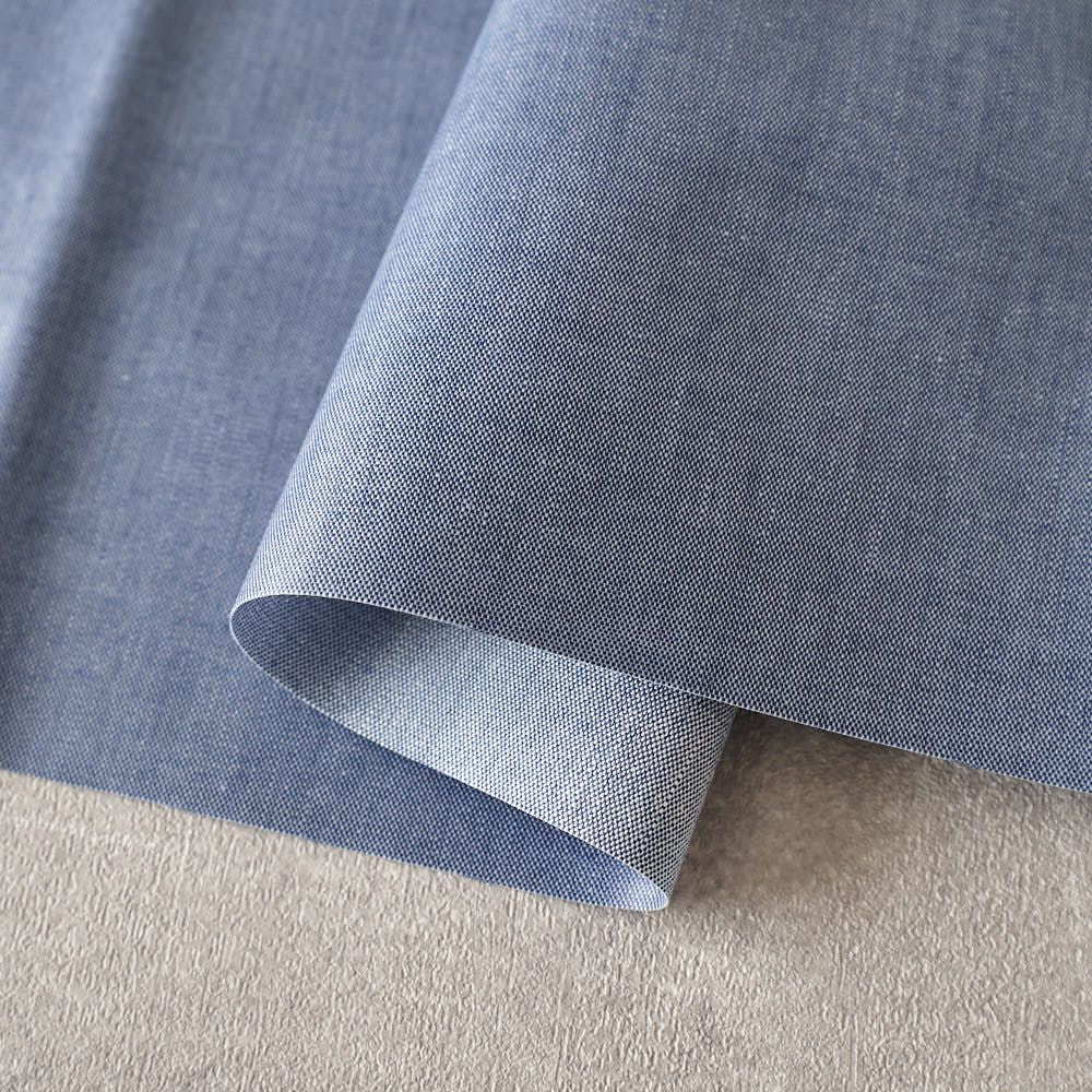 ラミネート加工 綿ポリ交織ダンガリー#119ネイビー