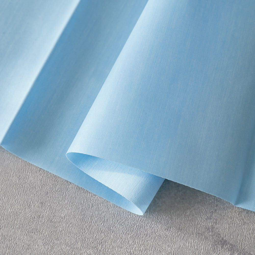 ラミネート加工 綿ポリ交織ダンガリー#124アクアブルー