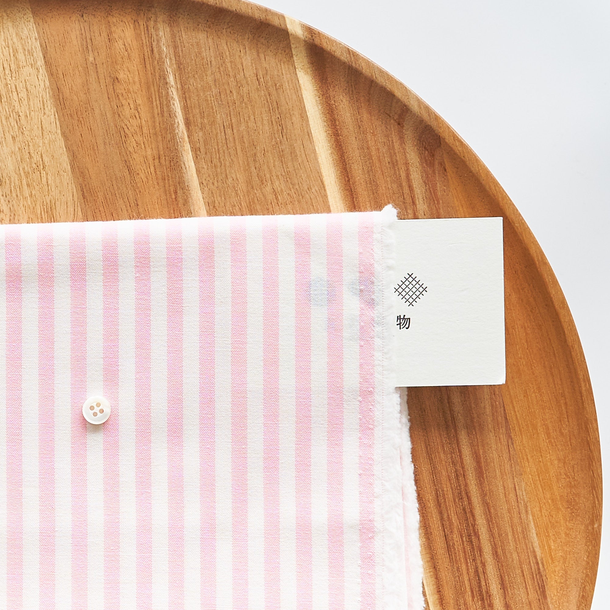 綿ポリ交織ダンガリー5mmストライプ#109 ピンク