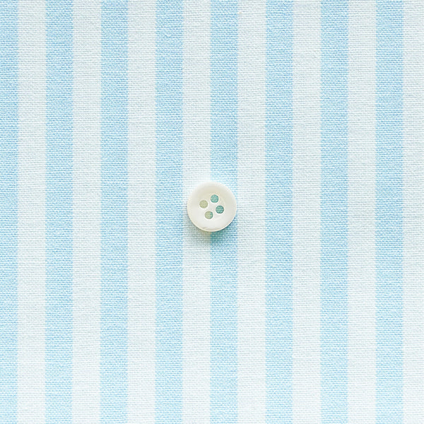 綿ポリ交織ダンガリー5mmストライプ#124 アクアブルー