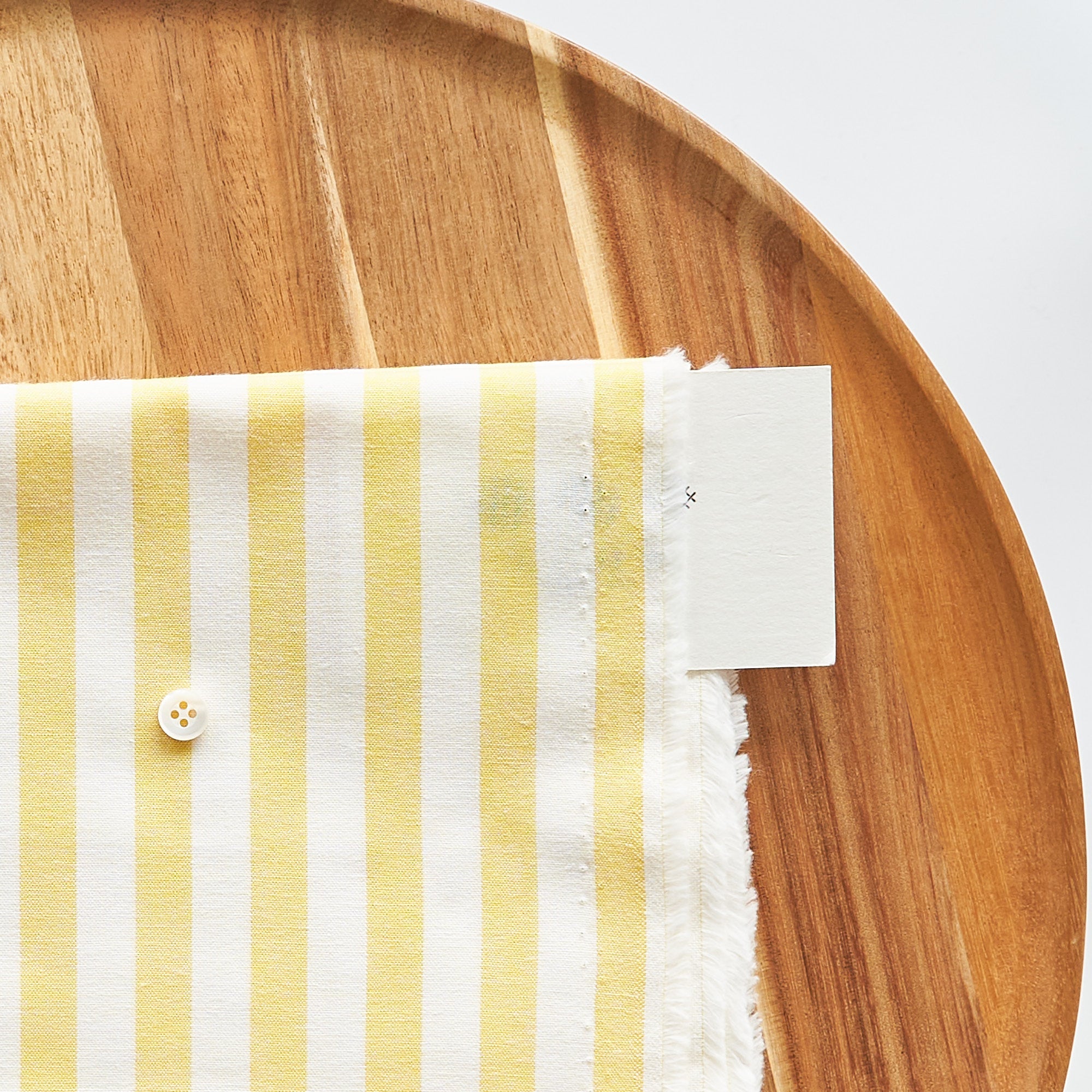 綿ポリ交織ダンガリー12mmストライプ#104 イエロー