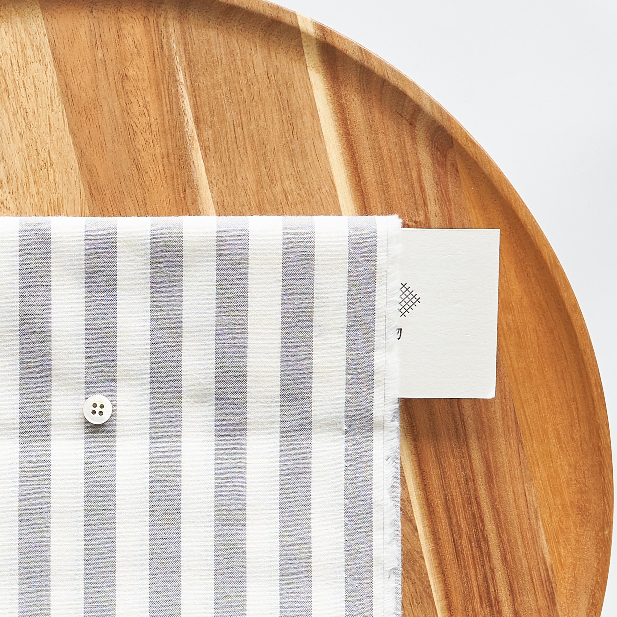 綿ポリ交織ダンガリー12mmストライプ#108 グレー