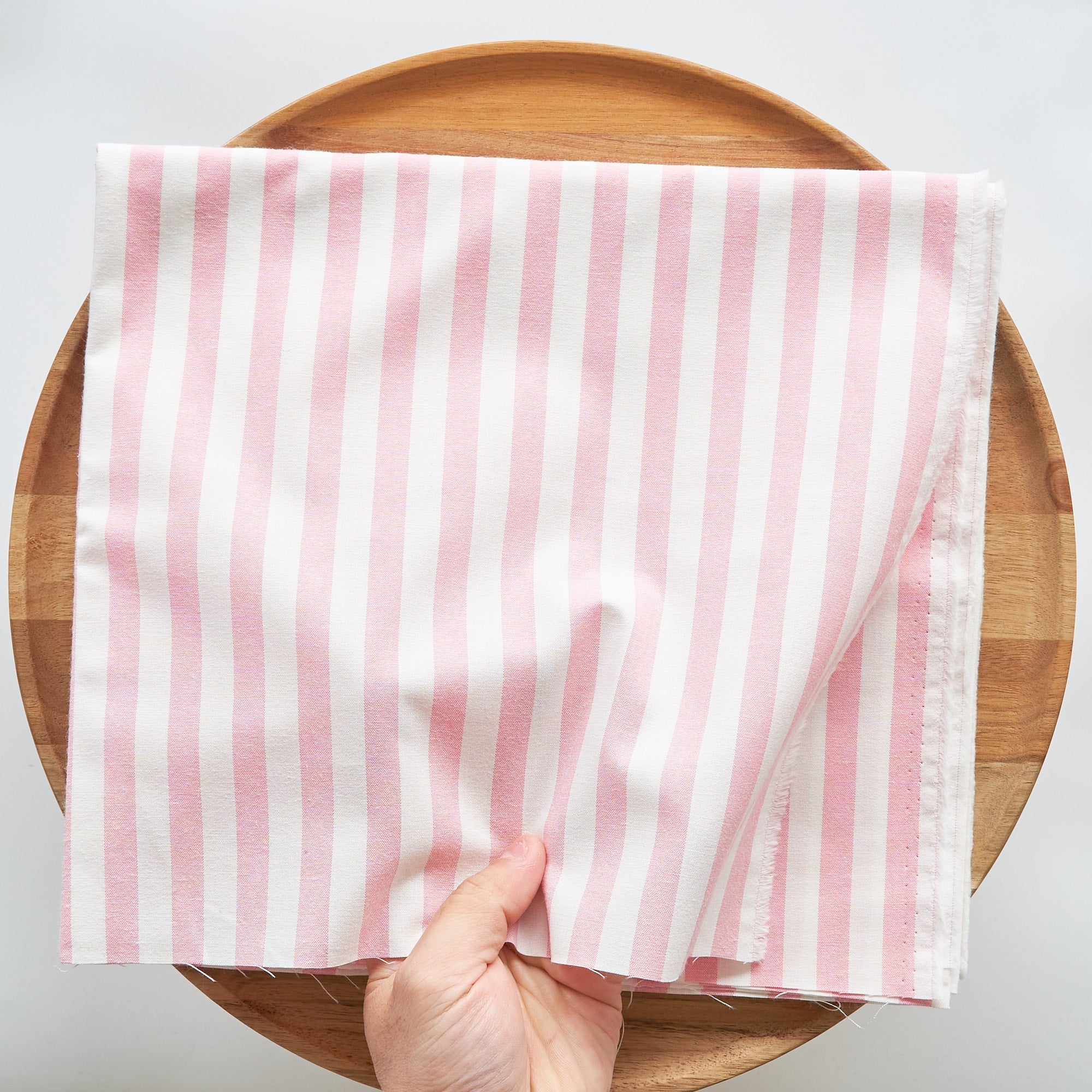 綿ポリ交織ダンガリー12mmストライプ#109 ピンク