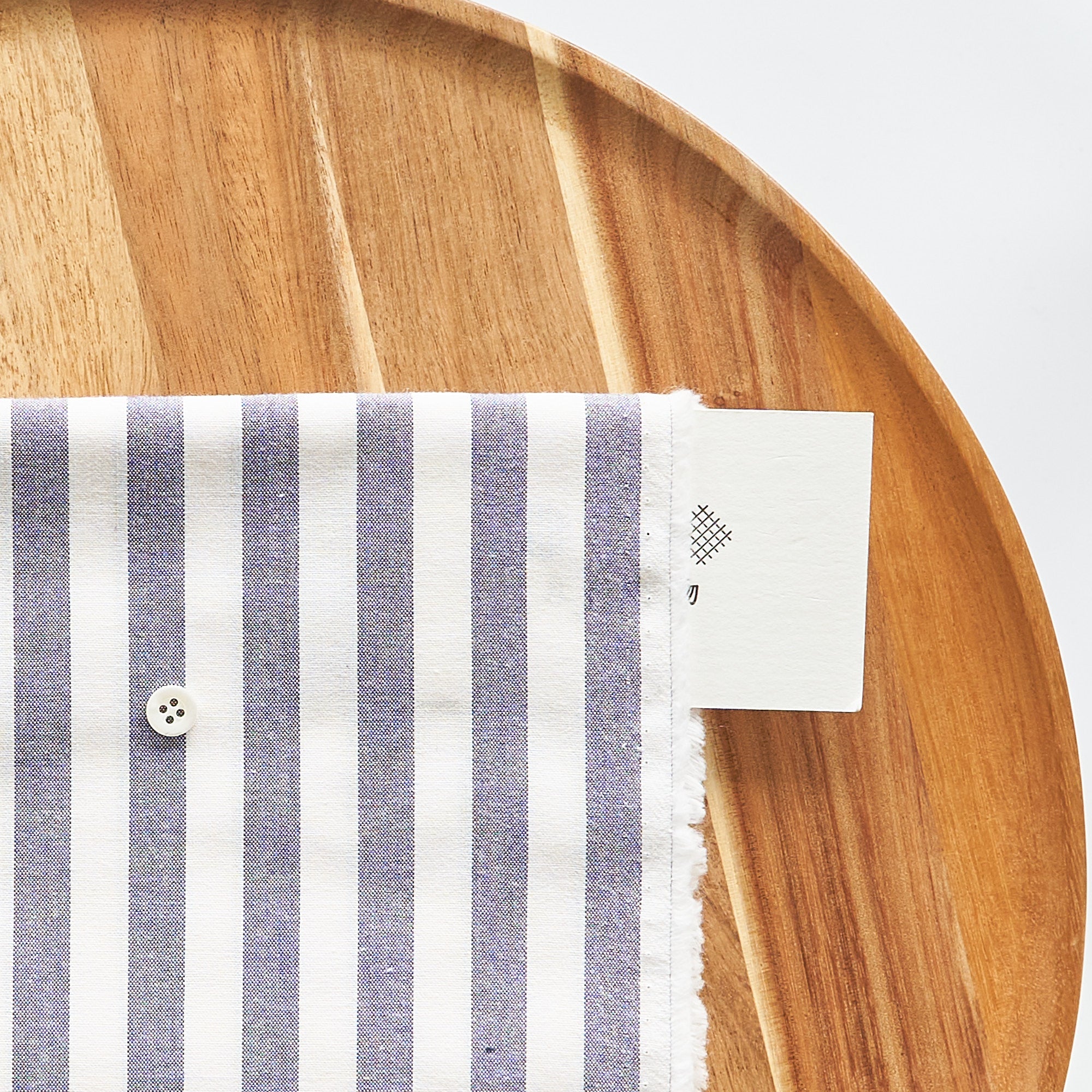 綿ポリ交織ダンガリー12mmストライプ#110 パープル