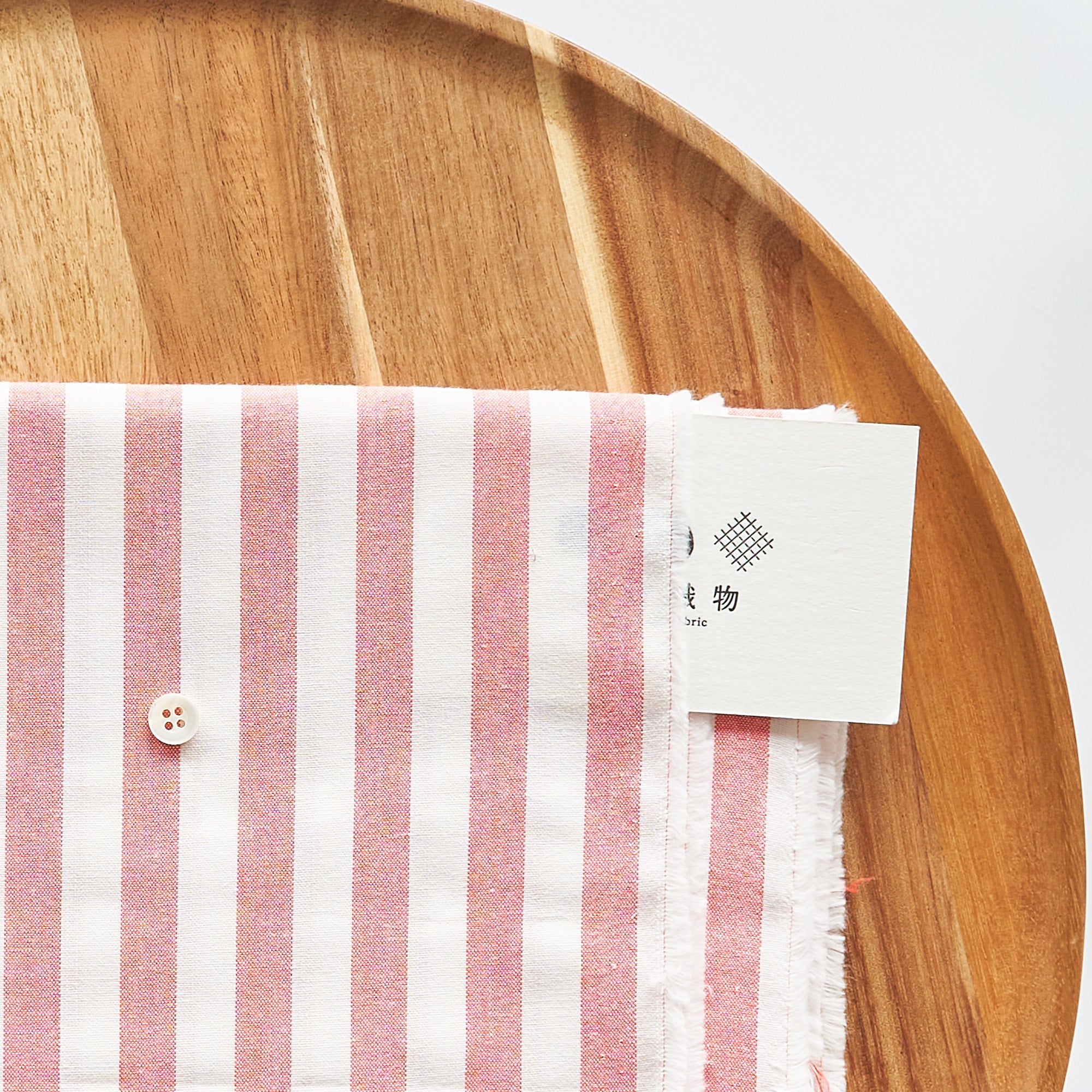 綿ポリ交織ダンガリー12mmストライプ#117 トマトレッド