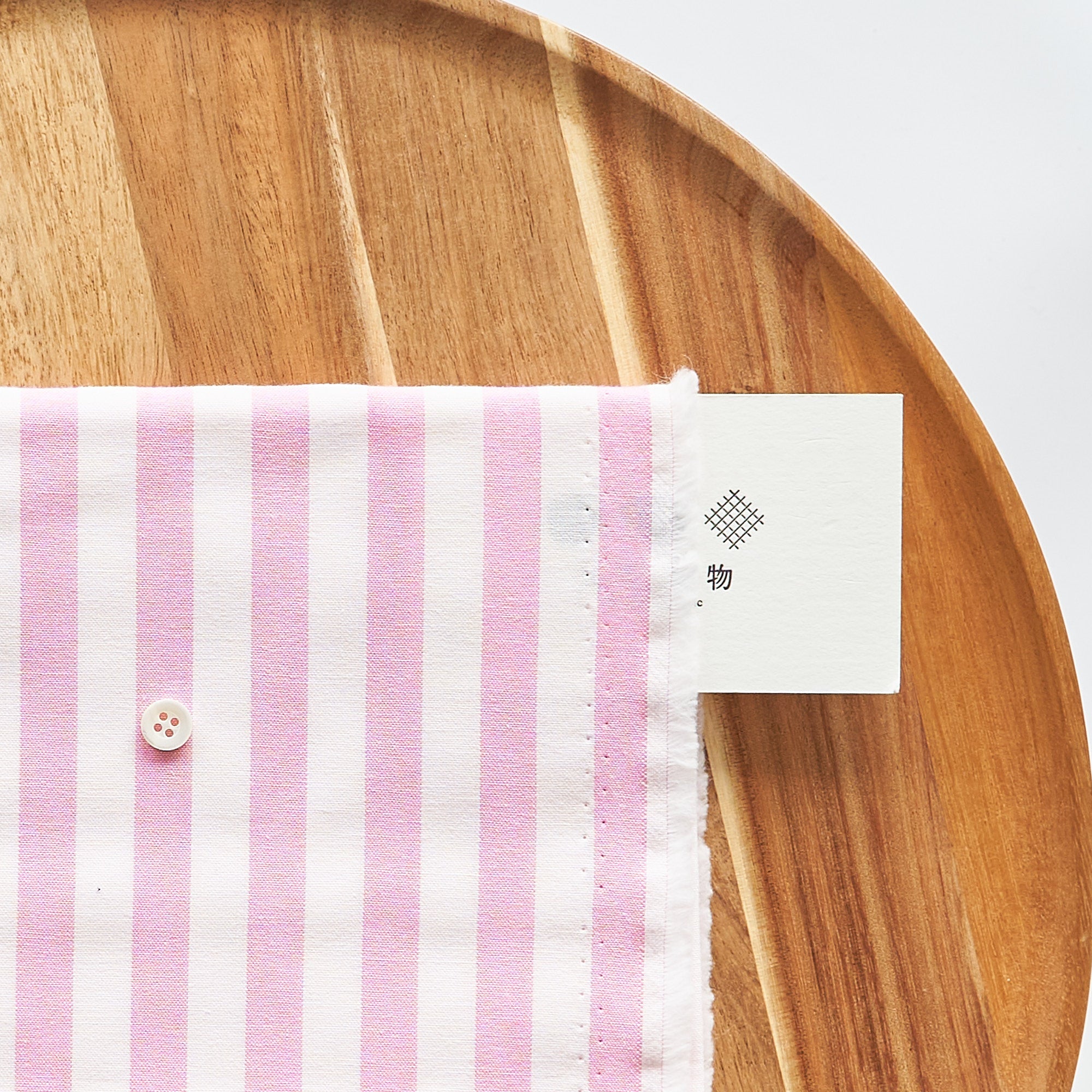 綿ポリ交織ダンガリー12mmストライプ#122 コスモスピンク