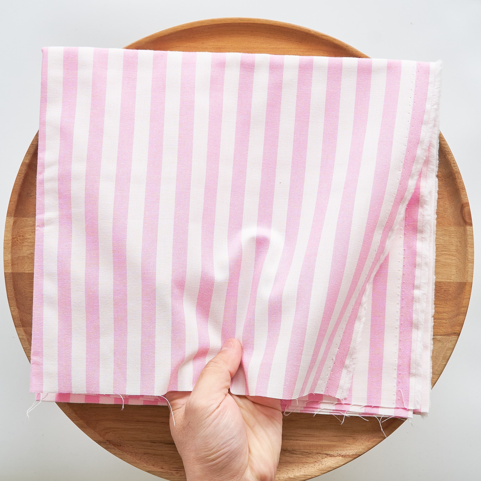 綿ポリ交織ダンガリー12mmストライプ#122 コスモスピンク