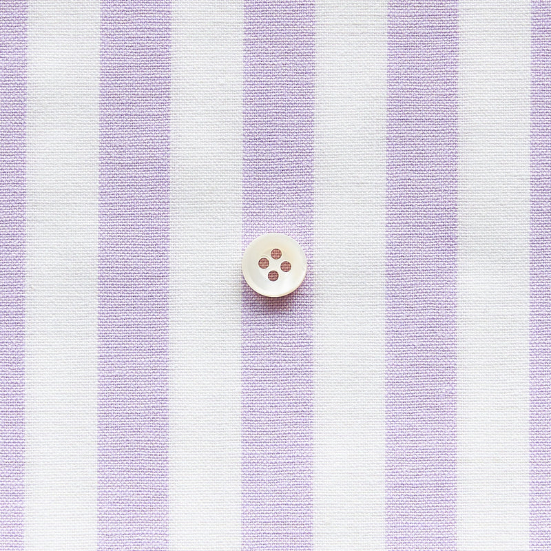 綿ポリダンガリー ストライプ#柄の大きさ_12mm#カラー_#123 ペールラベンダー