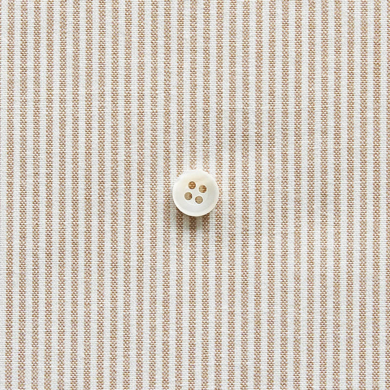 綿ポリダンガリー ストライプ#柄の大きさ_1.5mm#カラー_#107 ベージュ