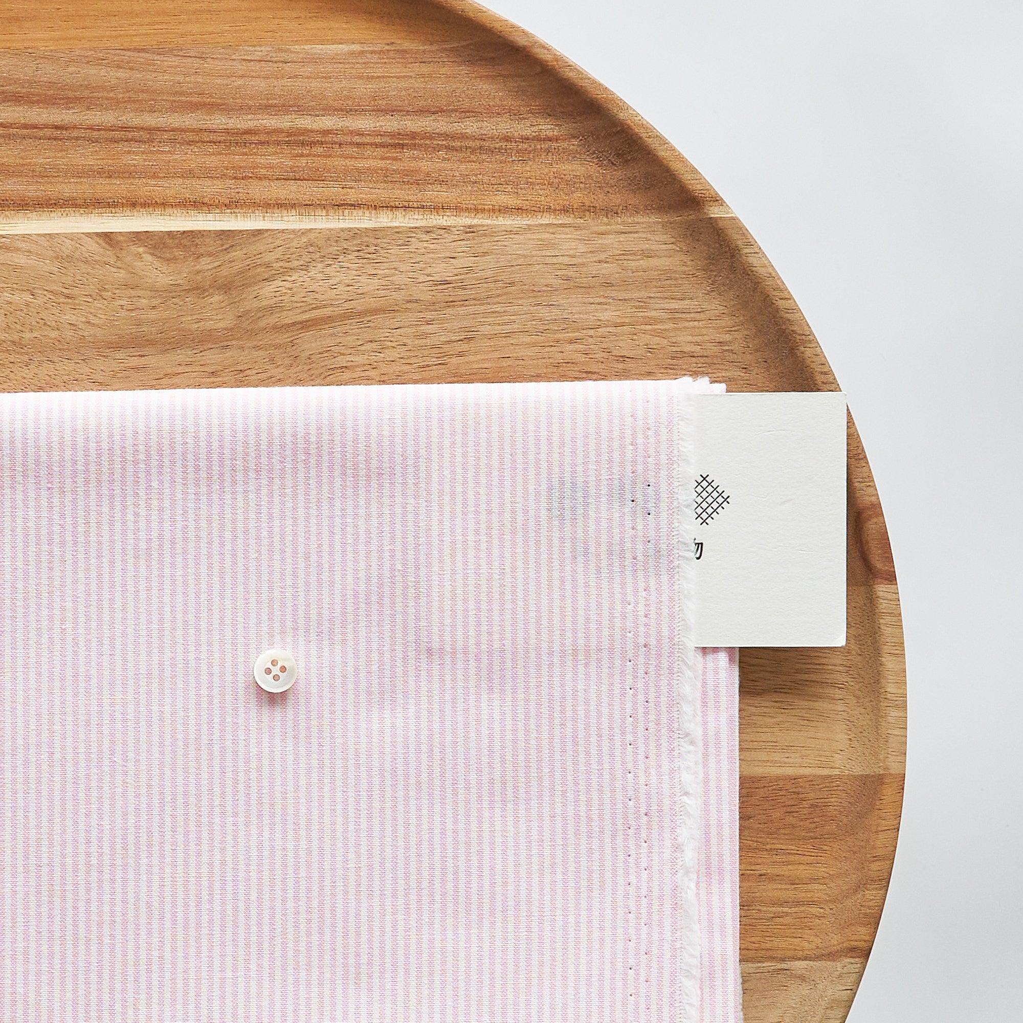 綿ポリ交織ダンガリー1.5mmストライプ#109 ピンク