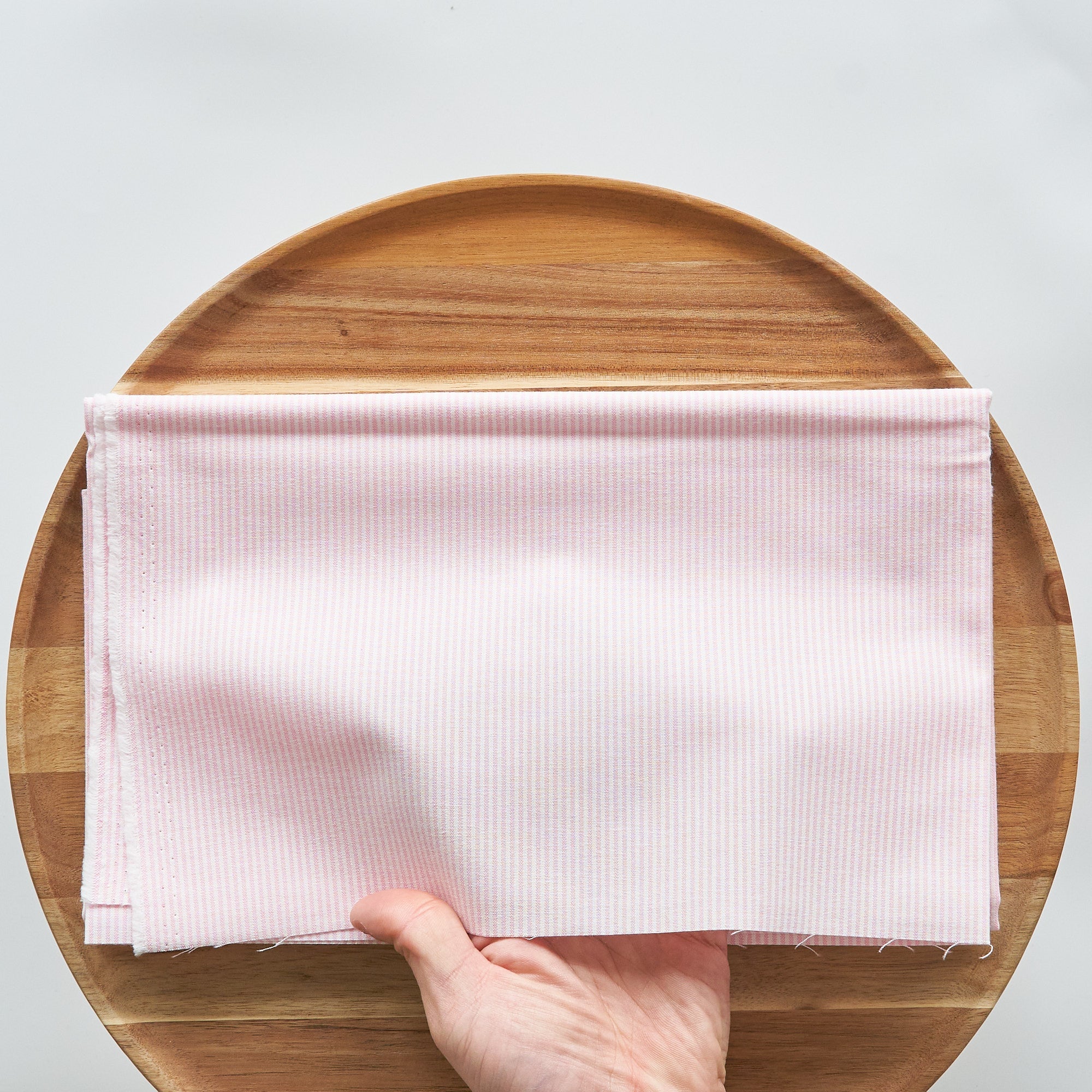 綿ポリ交織ダンガリー1.5mmストライプ#109 ピンク