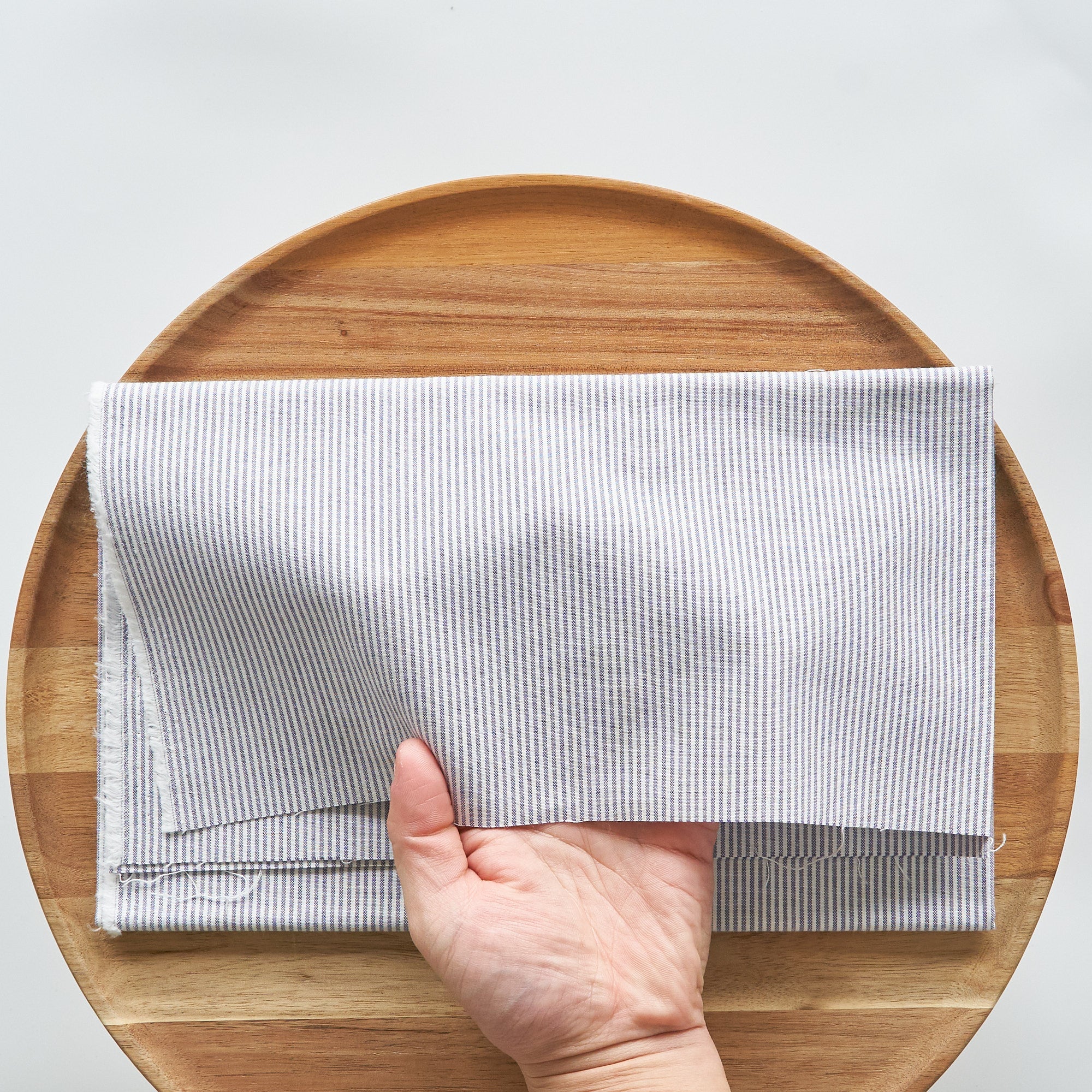 綿ポリ交織ダンガリー1.5mmストライプ#110 パープル