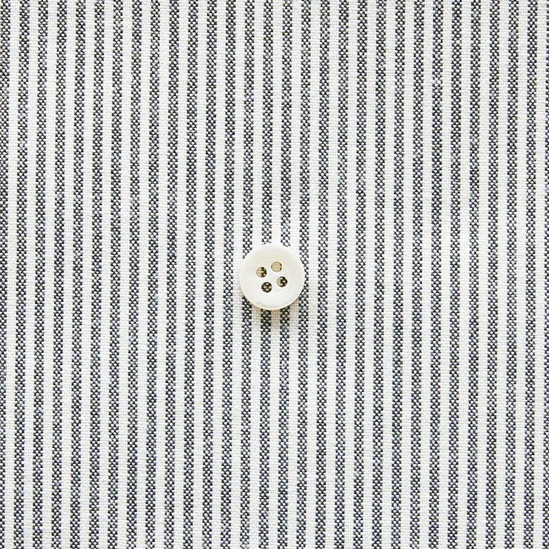 綿ポリダンガリー ストライプ#柄の大きさ_1.5mm#カラー_#120 ダークグレー